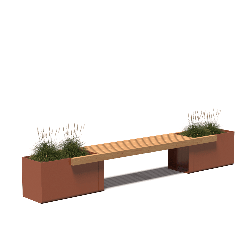 BANQUETTE AVEC JARDINIERES RUDY